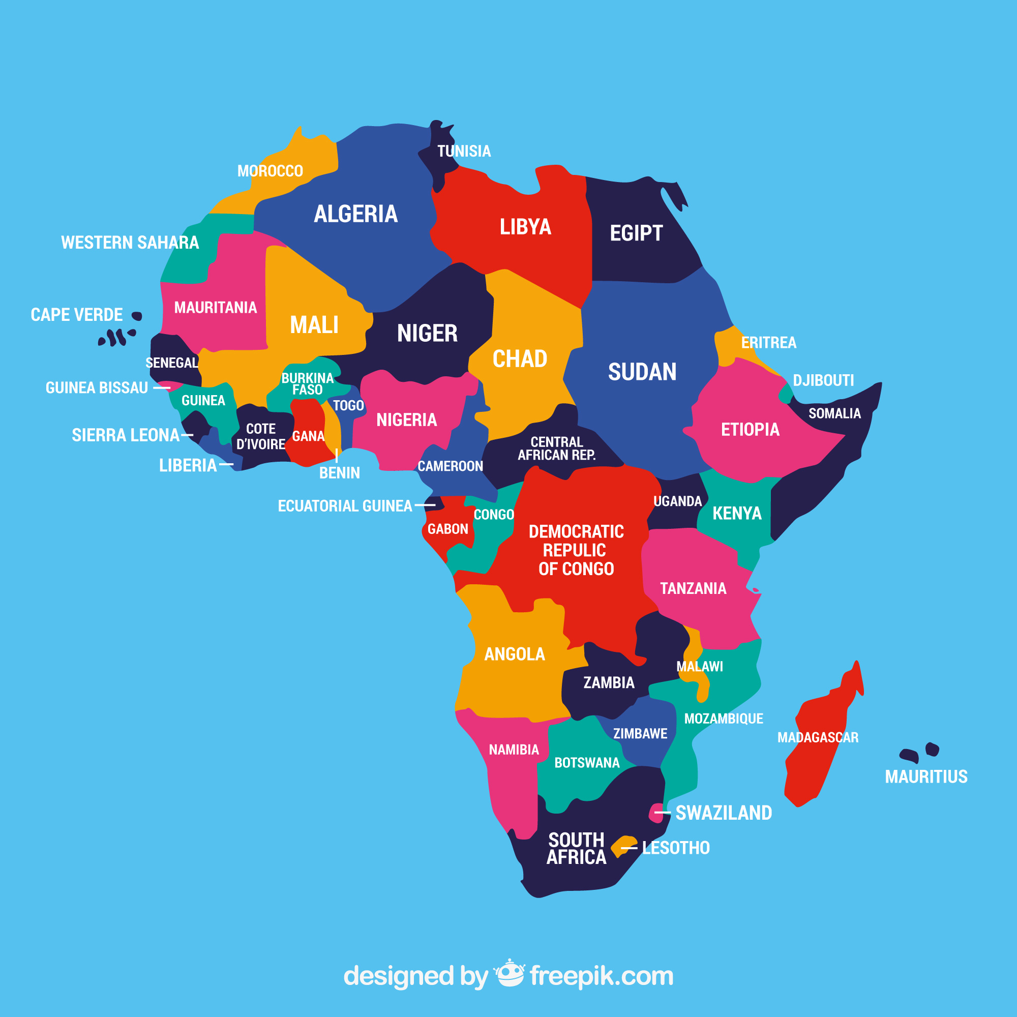 Map of African continent
